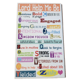 C&F Wooden Lord Help Me Be ABC Quote Plaque